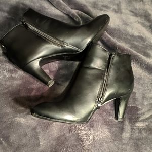 Black Leather Booties